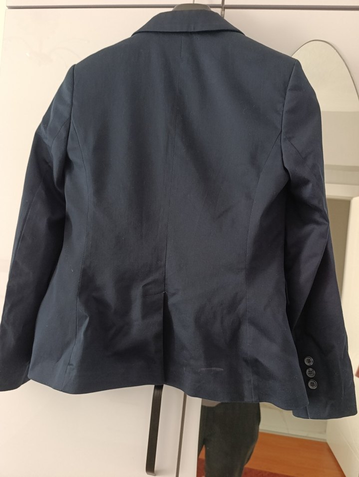 Düğmeli Lacivert Kadın Blazer Ceket - Görsel 3