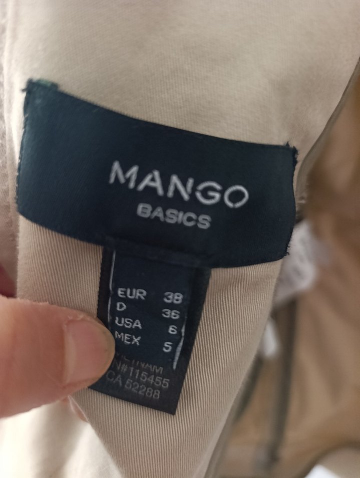 Bej Düğmeli Keten Kadın Blazer Ceket - Görsel 2