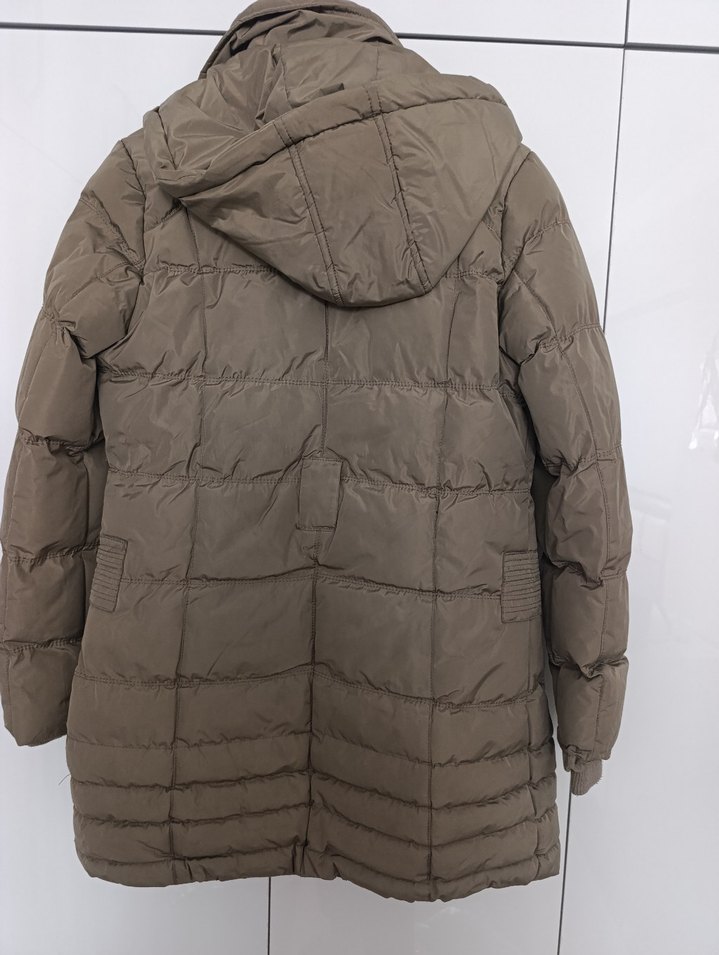 Bej Düğmeli Kadın Kışlık Mont - Görsel 2