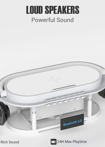 SIFIR Kutusunda Kablosuz Şarjlı BT Hoparlör + Saat  Gece Lambası - Görsel 3