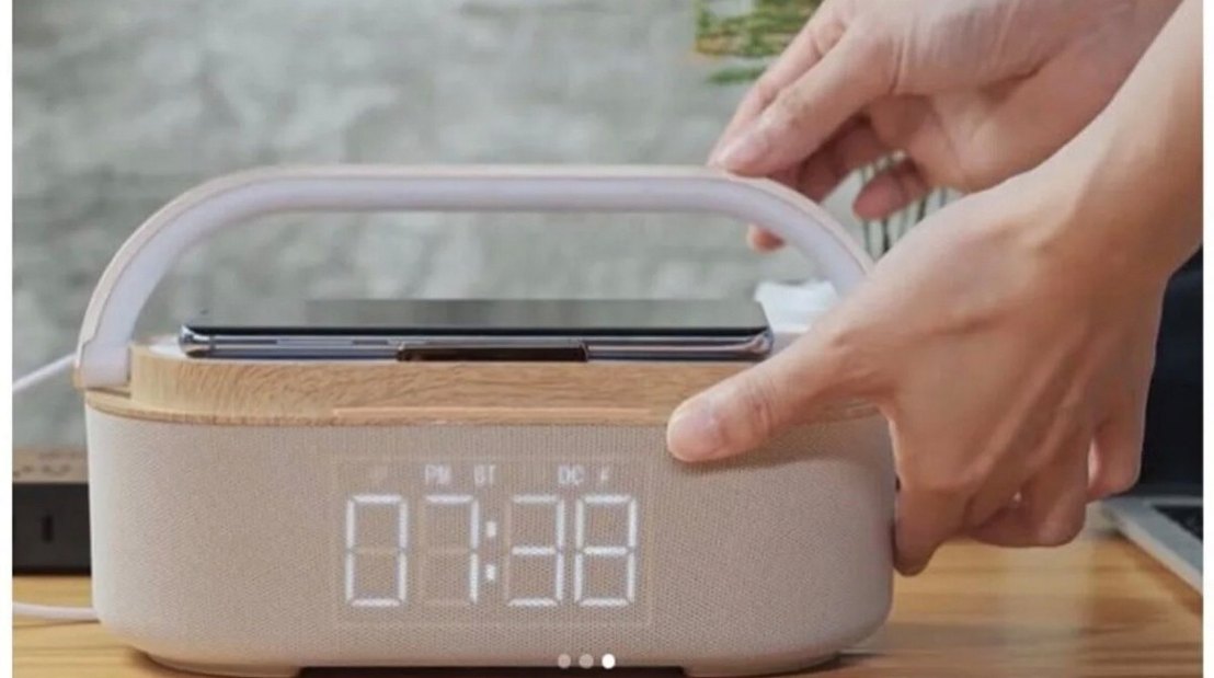 SIFIR Kutusunda Kablosuz Şarjlı BT Hoparlör + Saat  Gece Lambası - Görsel 5