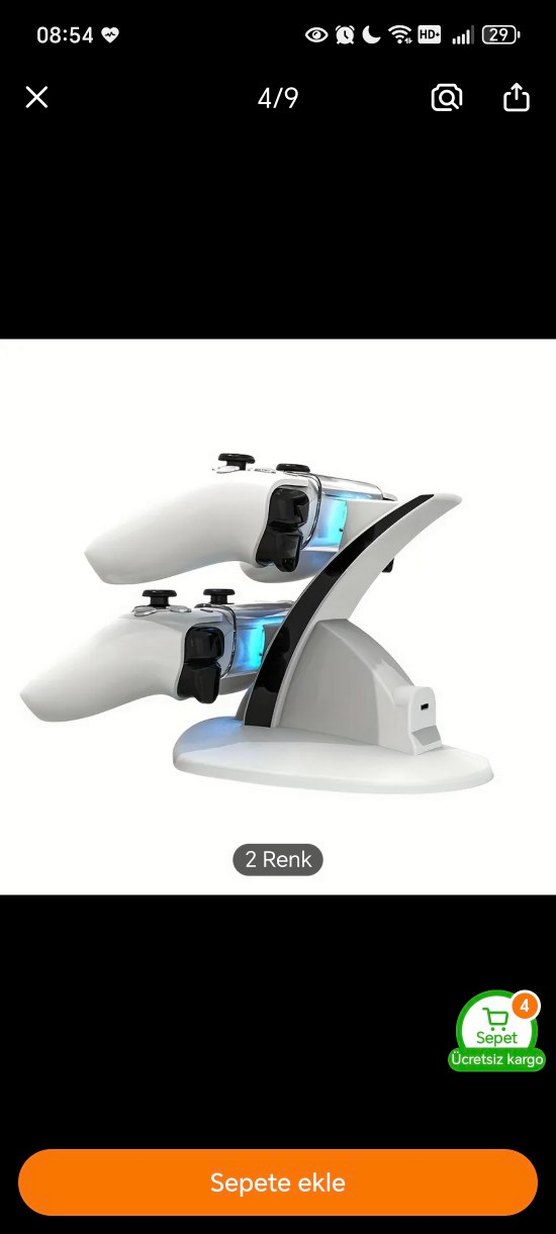 Sıfır Kutusunda PS5 DualSense Çift Kol Şarj Standı İstasyonu - Görsel 3