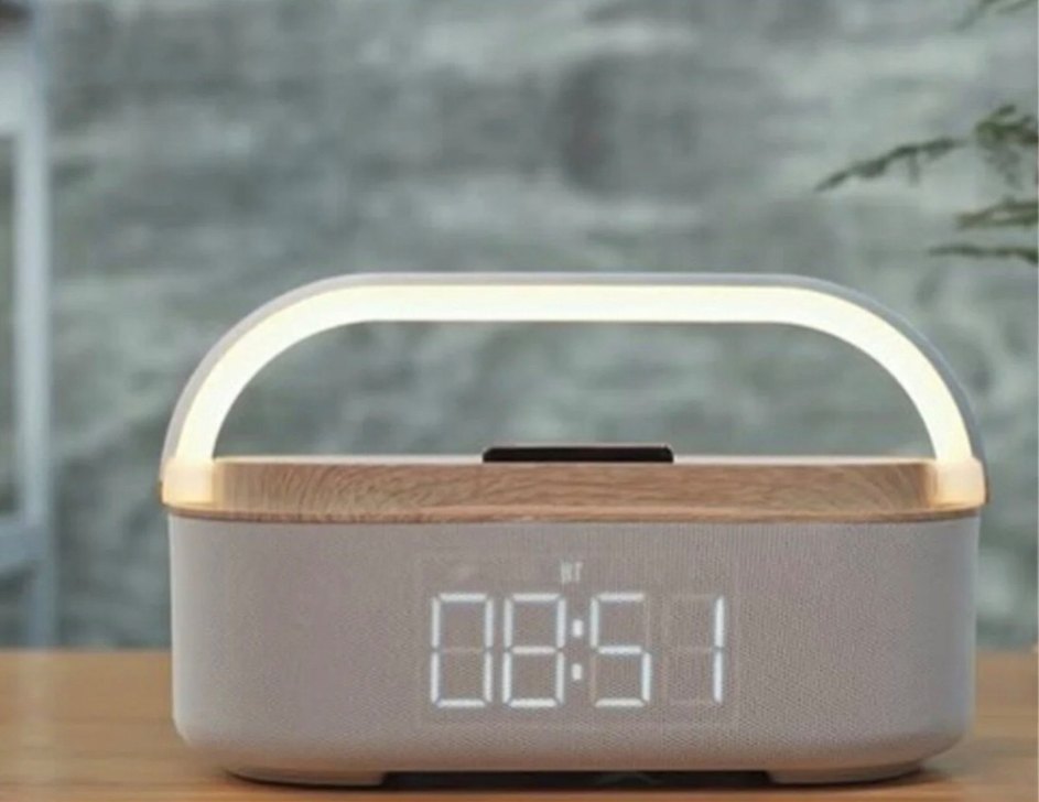 SIFIR Kutusunda Kablosuz Şarjlı BT Hoparlör + Saat + Gece Lamba - Görsel 3