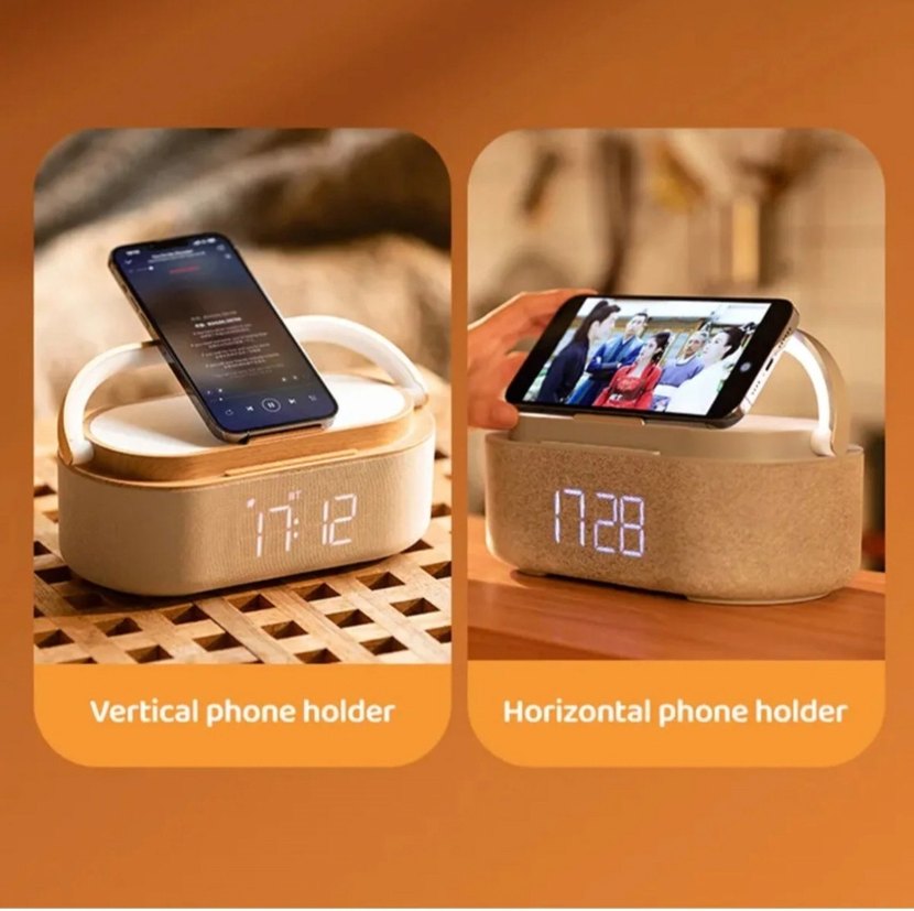 SIFIR Kutusunda Kablosuz Şarjlı BT Hoparlör + Saat + Gece Lamba - Görsel 5