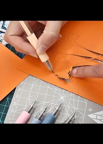 Mekanizmalı Mini Kalem Bıçak - Güvenli Hobi & Kargo Kesicisi - Görsel 7