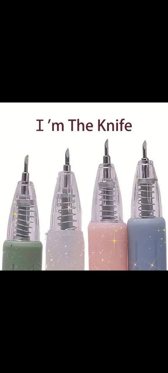 Mekanizmalı Mini Kalem Bıçak - Güvenli Hobi & Kargo Kesicisi - Görsel 4