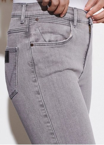 Gri Dar Kesim Skinny Kadın Kot Pantolon - Görsel 2