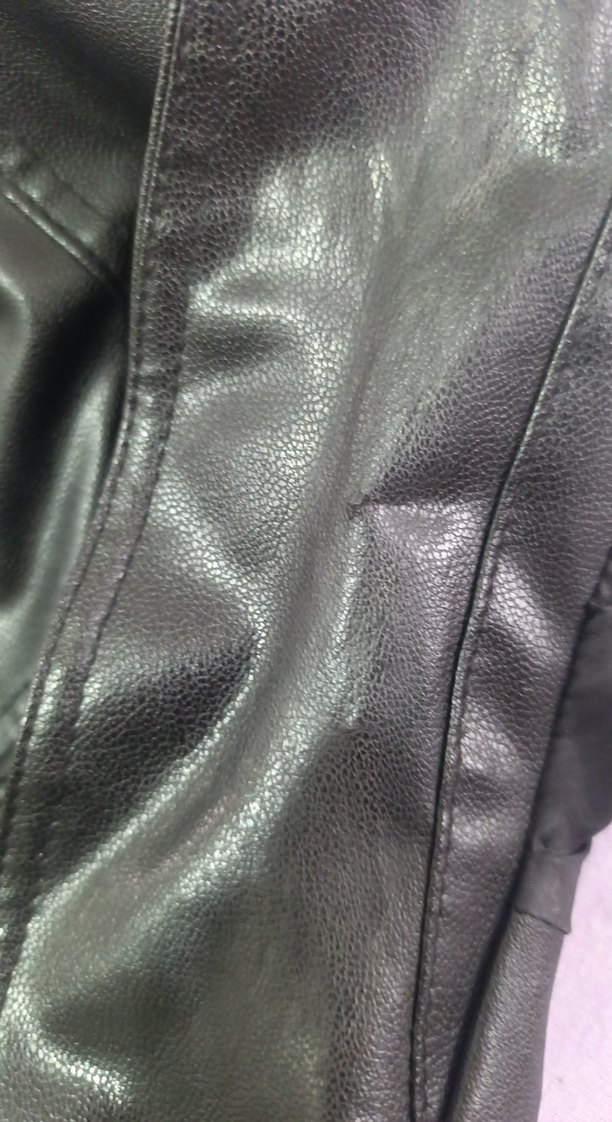 Siyah Deri Biker Ceket - Görsel 4