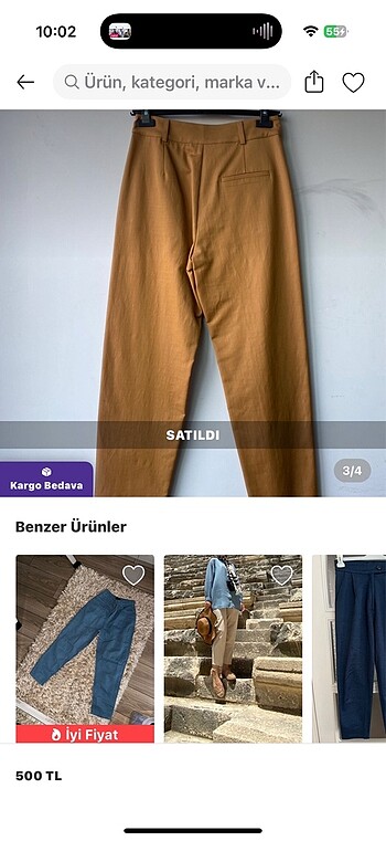 s Beden Kk design/hardal havuç pantolon