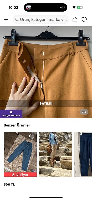 Zara Kk design/hardal havuç pantolon