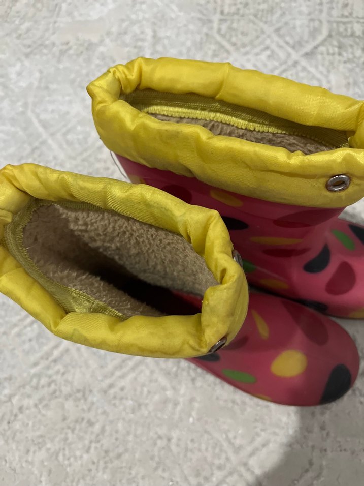 Kız Çocuk Pembe Renkli Lastik Botlar - Görsel 4