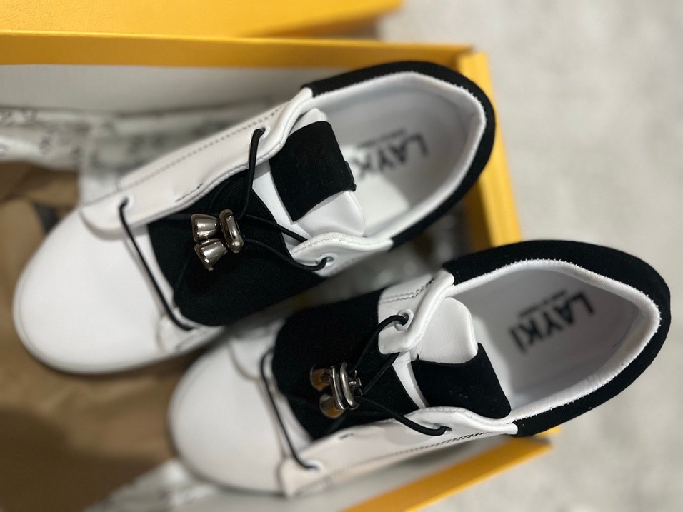 Kadın Beyaz Blok Topuklu Spor Ayakkabı - Görsel 4