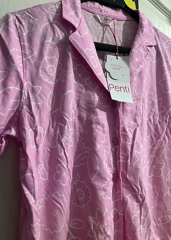 Penti Pudra Pembe Pamuklu kısa  Kollu Pijama Takımı - Görsel 2