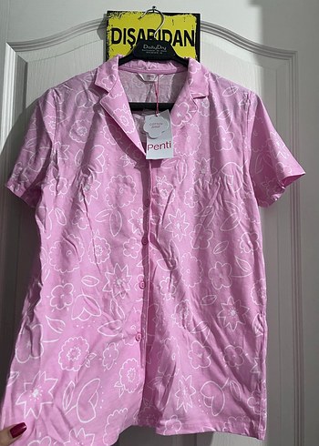 Penti Pudra Pembe Pamuklu kısa  Kollu Pijama Takımı - Görsel 4