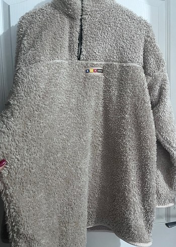 Gri kadın  Peluş Sweatshirt - Görsel 2