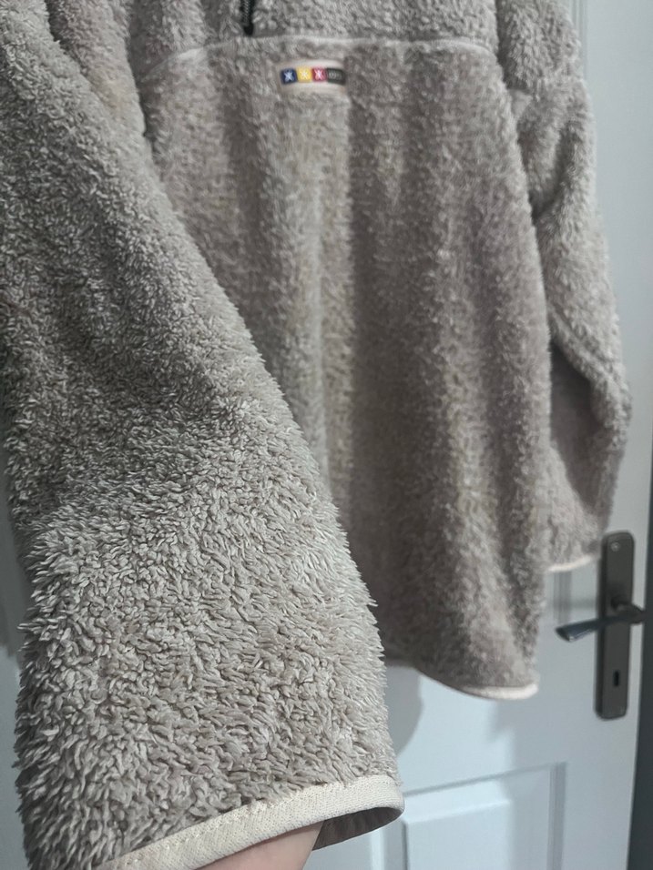 Gri kadın  Peluş Sweatshirt - Görsel 4