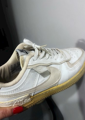 Beyaz Bağcıklı Platform Kadın Spor Ayakkabı - Görsel 3