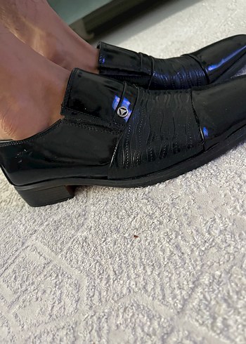 41 Beden Erkek Siyah Klasik Pileli Ofis Ayakkabısı