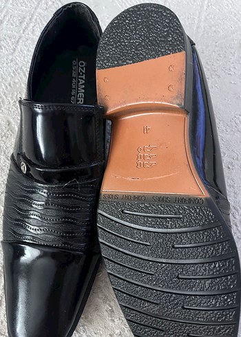 Erkek Siyah Klasik Pileli Ofis Ayakkabısı - Görsel 4