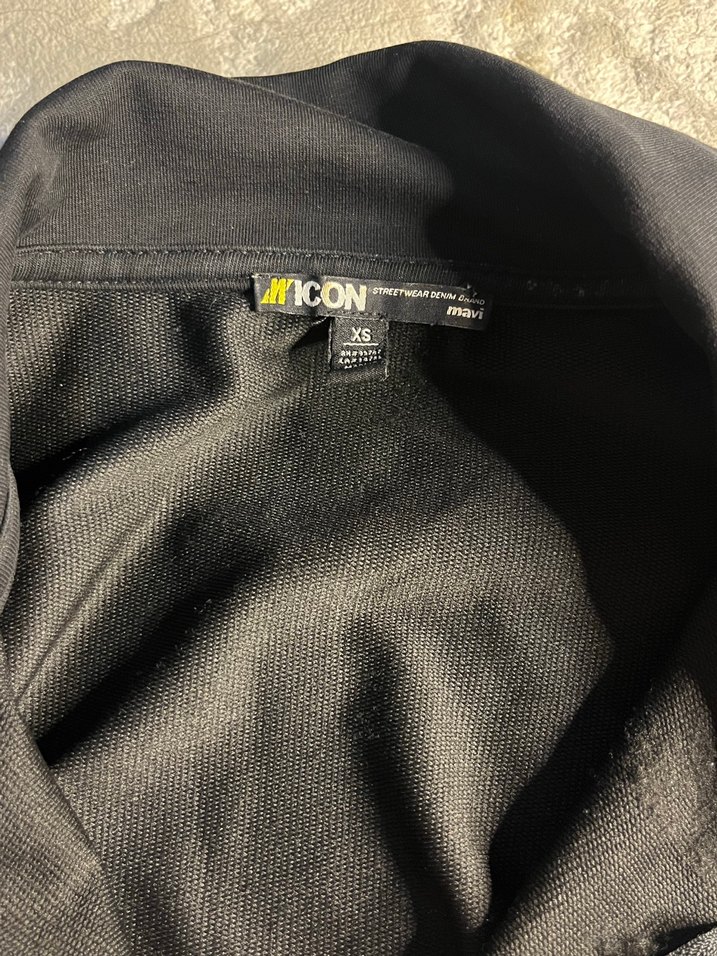 Siyah Uzun Boylu Fermuarlı Kadın Ceket - Görsel 3