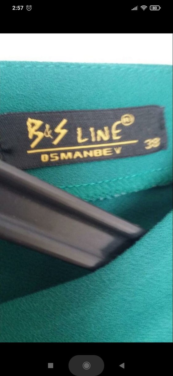 Yeşil Midi Kloş Elbise - Görsel 4