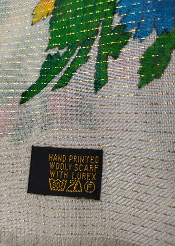 Vintage Yün eşarp -rus şalı - Görsel 4