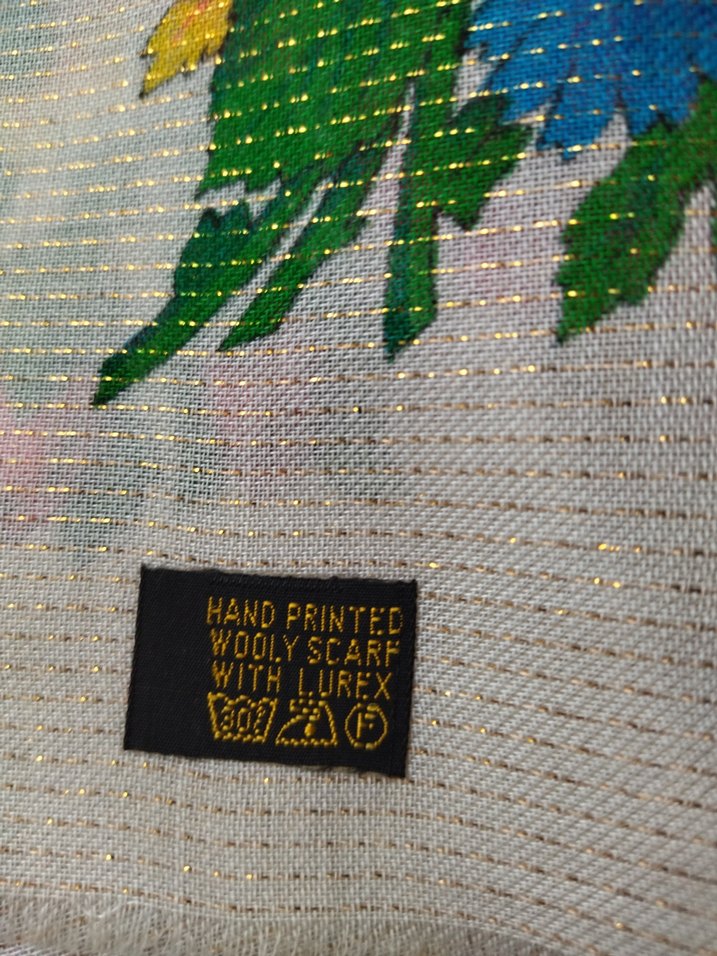 Vintage Yün eşarp -rus şalı - Görsel 4