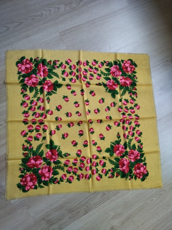 Vintage eşarp -rus şalı - Görsel 2