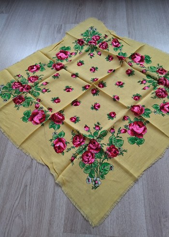 Vintage Yün Fular eşarp - Görsel 2