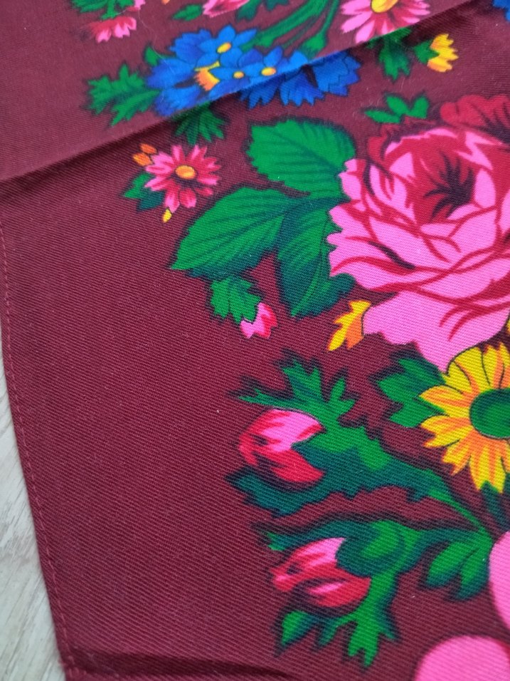 Vintage eşarp -rus şalı - Görsel 4