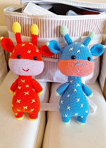 Organik amigurumi tatlı zürafa 