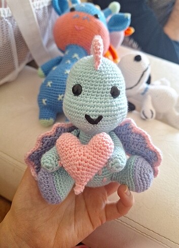 Organik amigurumi dragon ejderha 