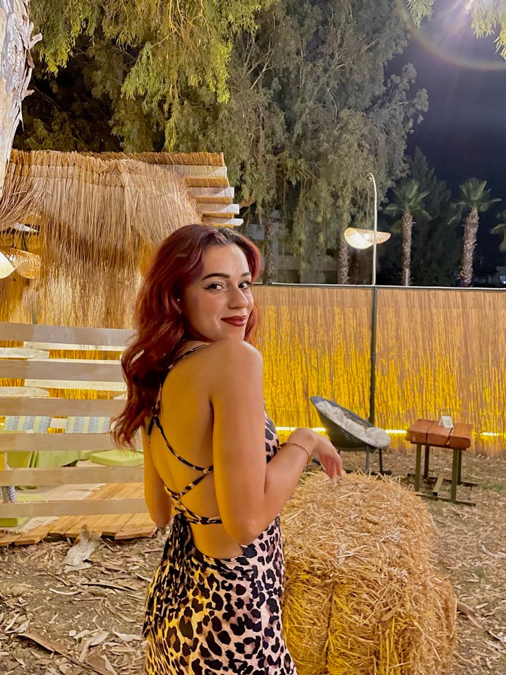 Leopar Desenli Sarı Uzun Elbise - Görsel 3