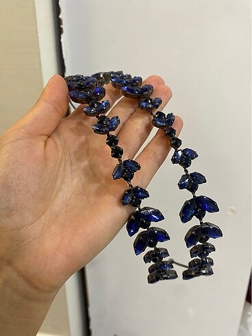 Lacivert taşlı taç - Görsel 2