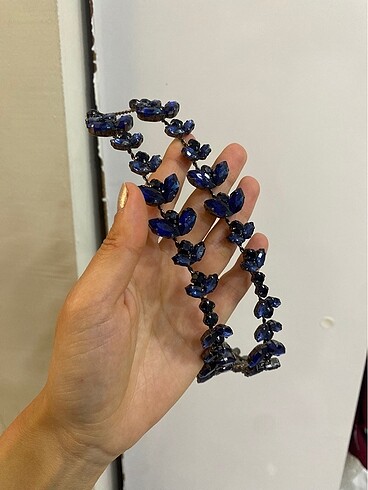 Lacivert taşlı taç - Görsel 3