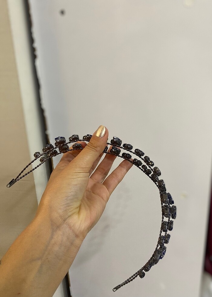 Lacivert taşlı taç - Görsel 4