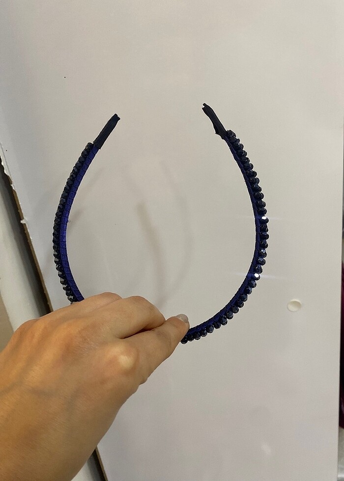 Lacivert kalın boncuklu - Görsel 4