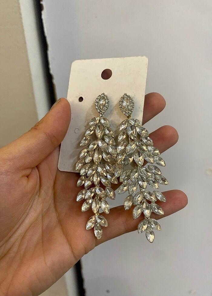 Taşlı gelin küpe - Görsel 2