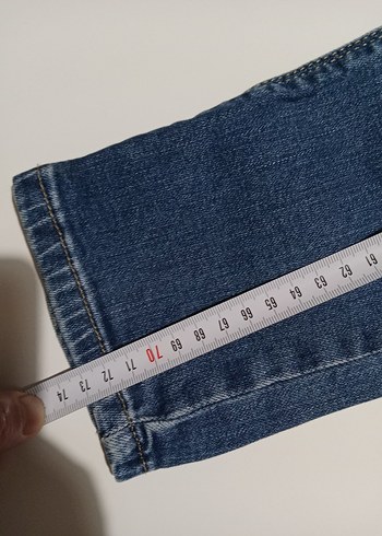 6 Yaş Beden mavi Renk kız Çocuk dar Kesim Mavi Kot Pantolon