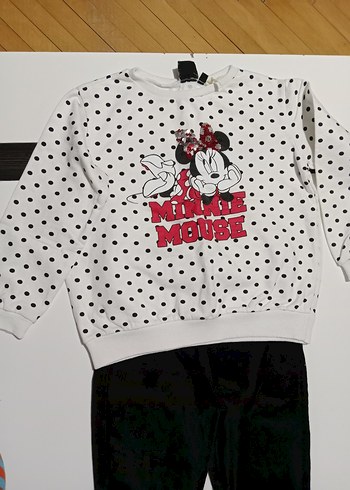 LC Waikiki Kız Çocuk Minnie Baskılı Sweatshirt ve Tayt