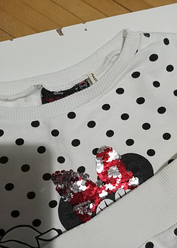 8 Yaş Beden Kız Çocuk Minnie Baskılı Sweatshirt ve Tayt