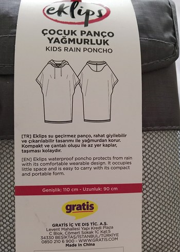 Beyaz Kız Çocuk Yağmurluk Panço - Görsel 4