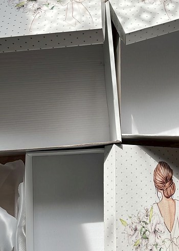 3lü Boş Gelin Çeyiz Kutusu - Görsel 2