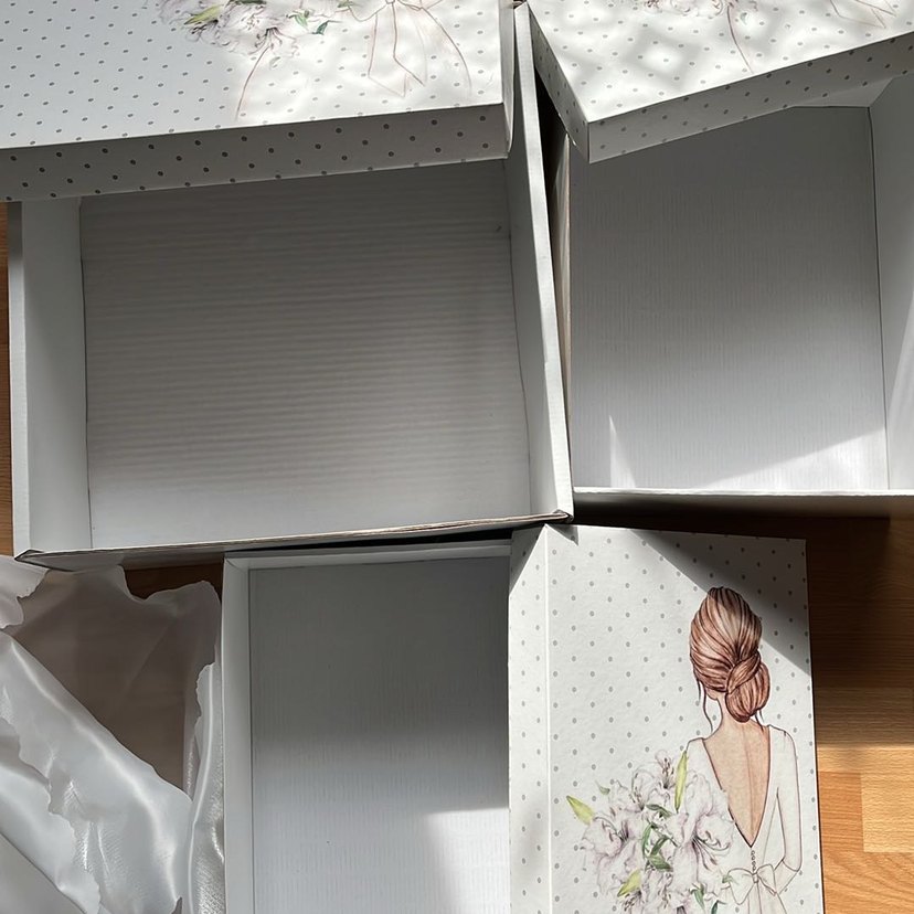 3lü Boş Gelin Çeyiz Kutusu - Görsel 2