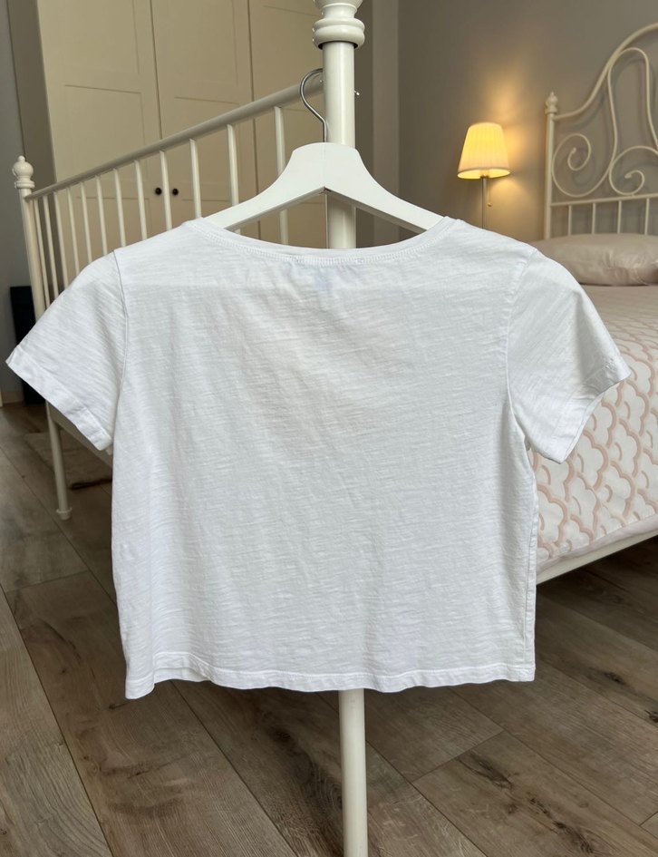 Beyaz Baskılı Tişört - Görsel 2