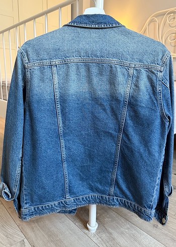 Kadın Mavi Düğmeli Denim Ceket - Görsel 2