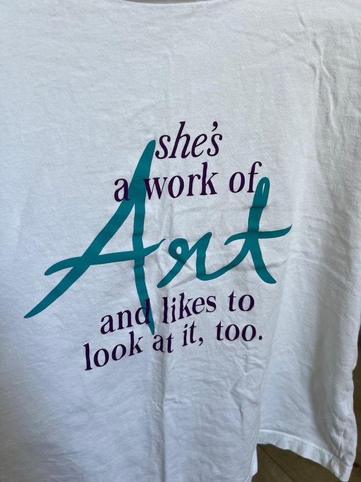 Beyaz Baskılı Kısa Kollu Tişört - Görsel 4