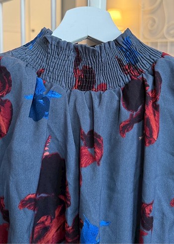 Uzun Kollu Bohem Desenli Elbise - Görsel 3