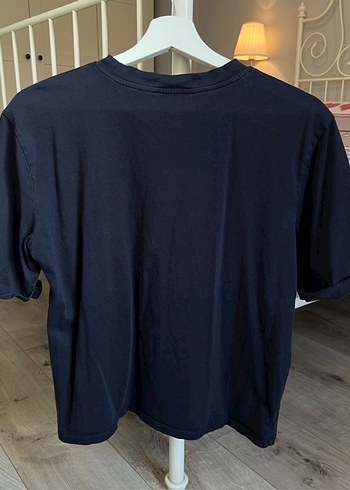 Mavi Pamuklu Kadın Tişört - Görsel 3