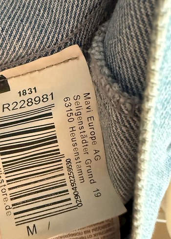 Düğmeli Mavi Kadın Denim Ceket - Görsel 4